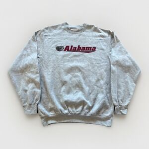 Vintage Alabama Crimson Tide Sweatshirt Mens L Y2k Pullover Crewneck Gray